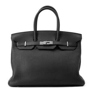 Hermes Birkin 35 Black Togo C Stamp HERMES Handbag Women's